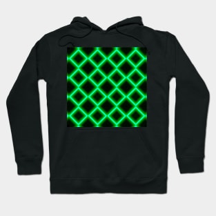 Cool Bright Green Neon Diamond Pattern Hoodie